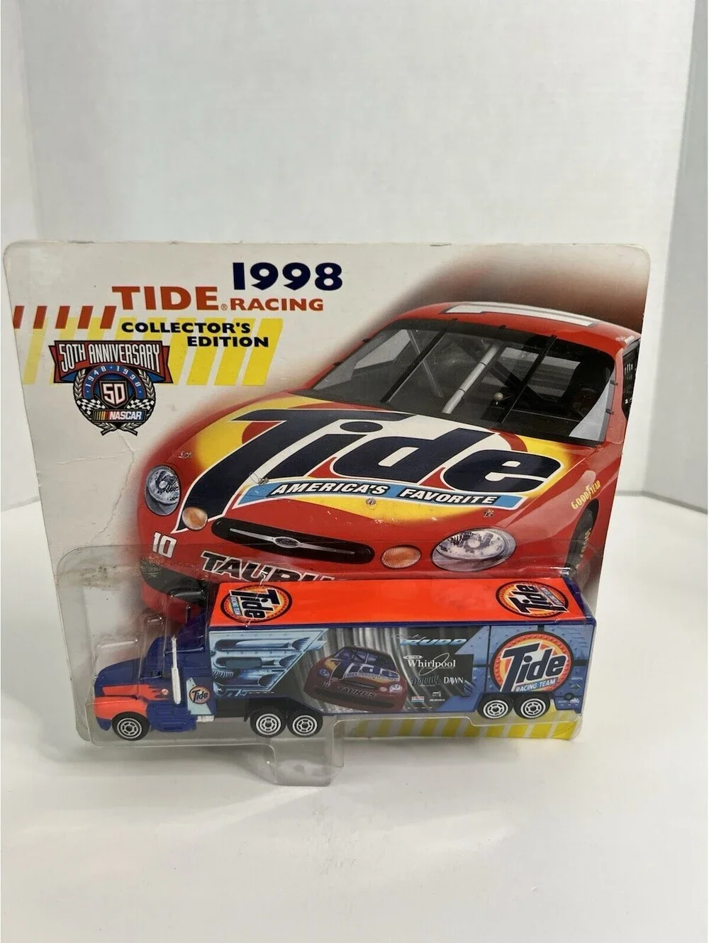 1998 Ricky Rudd AUTOGRAPHED Hauler #10 Tide Racing NASCAR NEW 50th Anniv Taurus